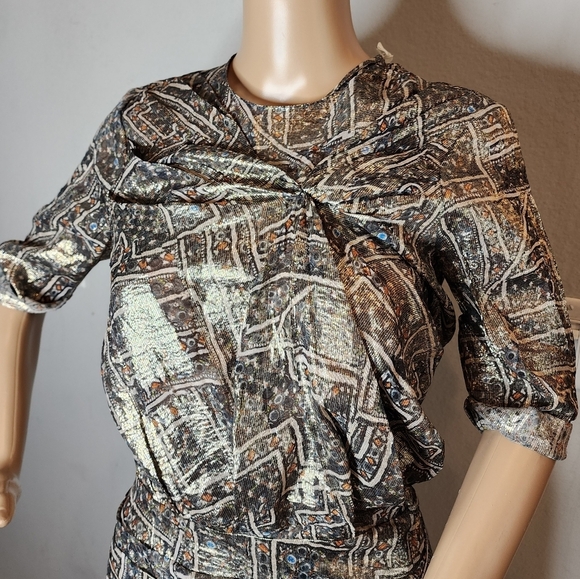 NWT Isabel Marant × H&M Silk mini dress. Cutout elastic back. Size 4. - Picture 12 of 17